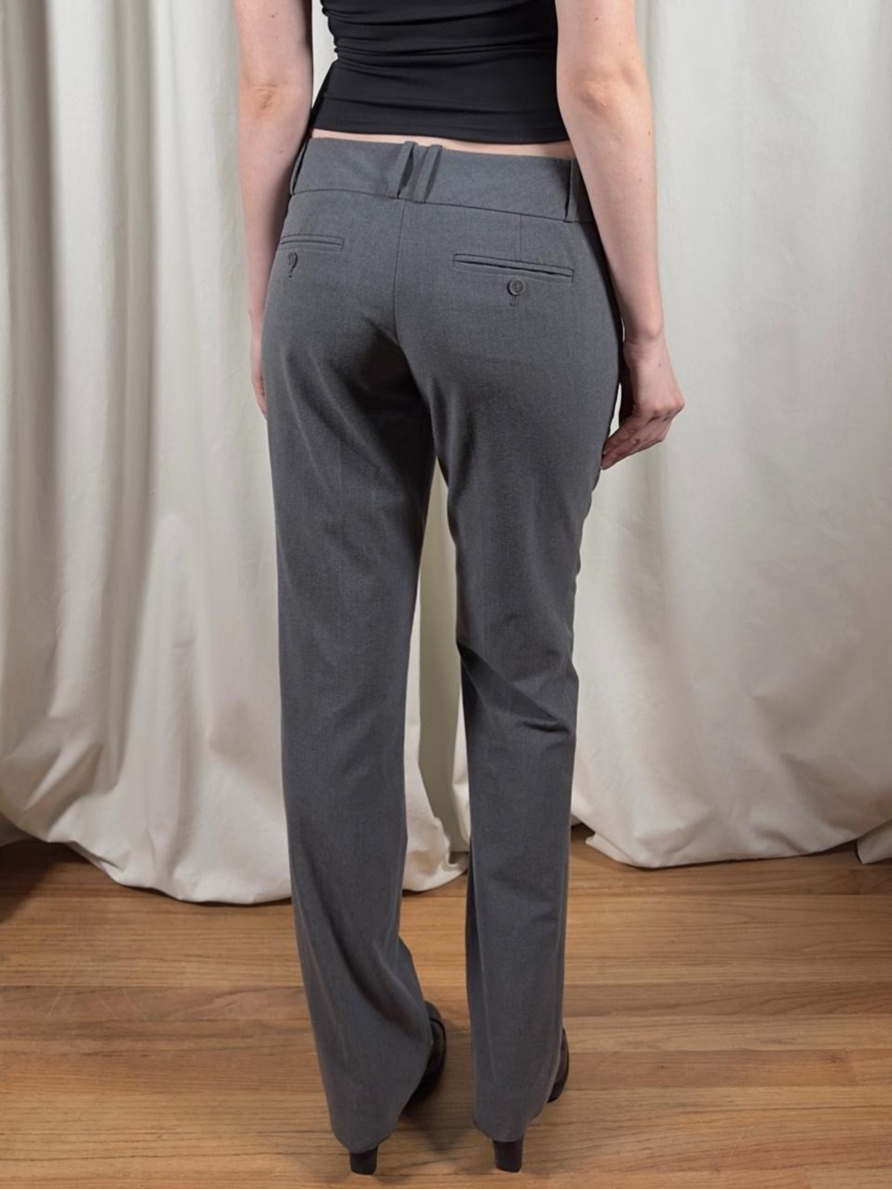 Gray Low Rise Bootcut Pants - Picture 5 of 8